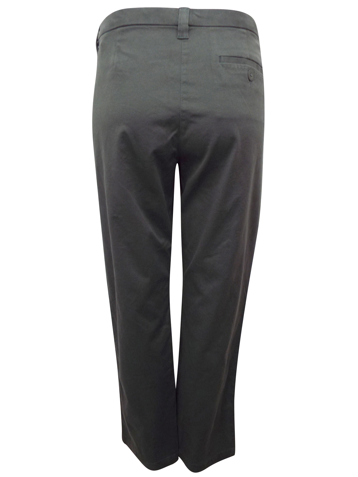 Marks and Spencer - - M&5 KHAKI Cotton Rich Straight Leg Trousers ...