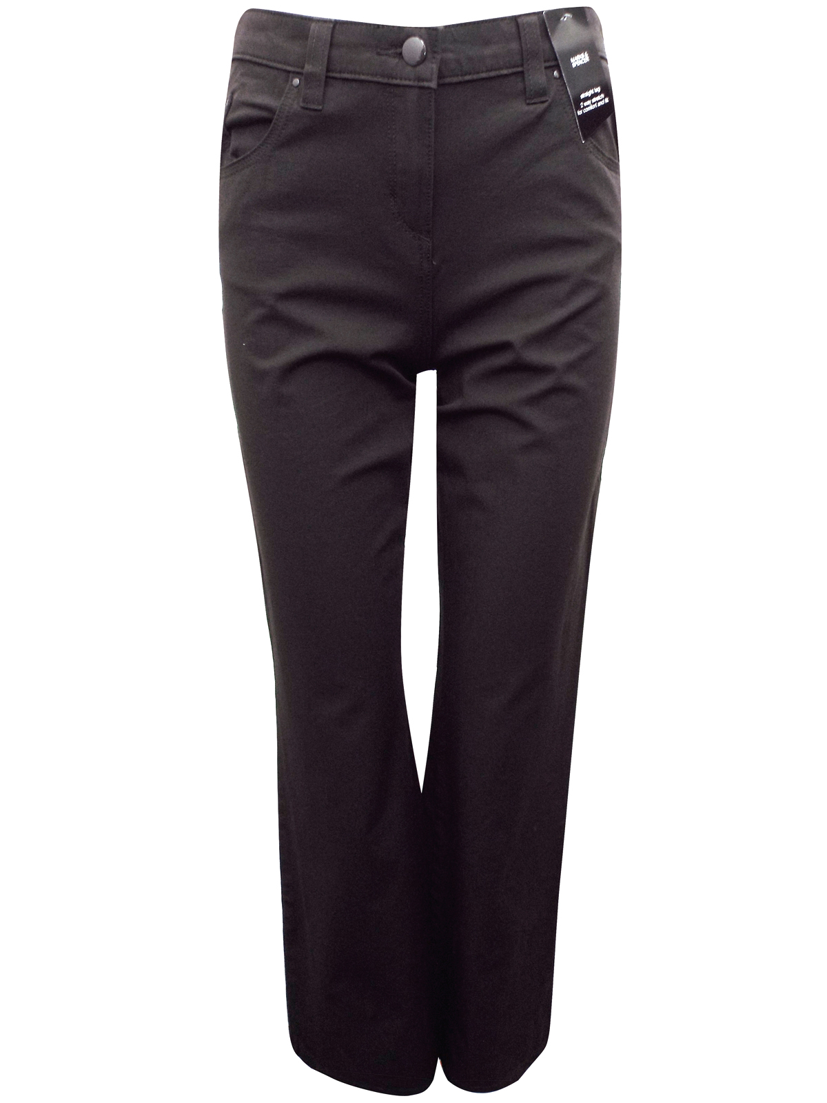 Marks and Spencer - - M&5 CHOCOLATE Straight Leg 2-Way Stretch Trousers ...