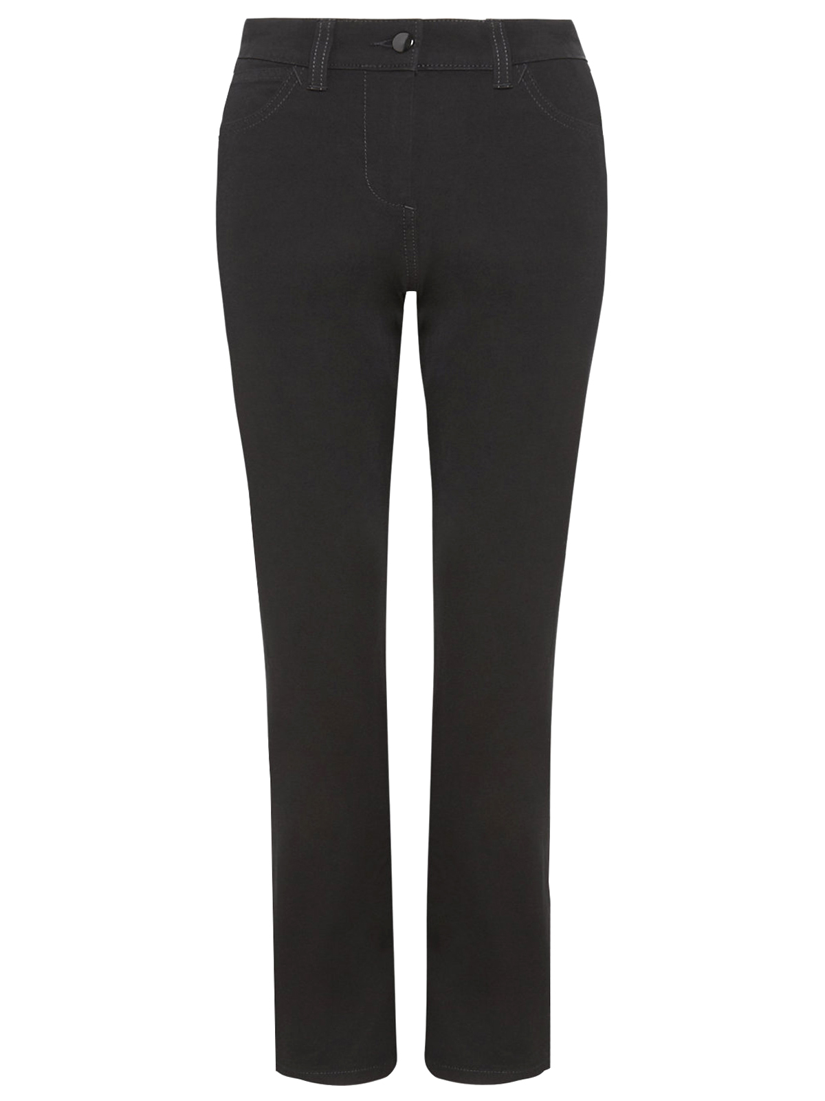 Marks and Spencer - - M&5 BLACK Cotton Rich 2-Way Stretch Straight Leg ...