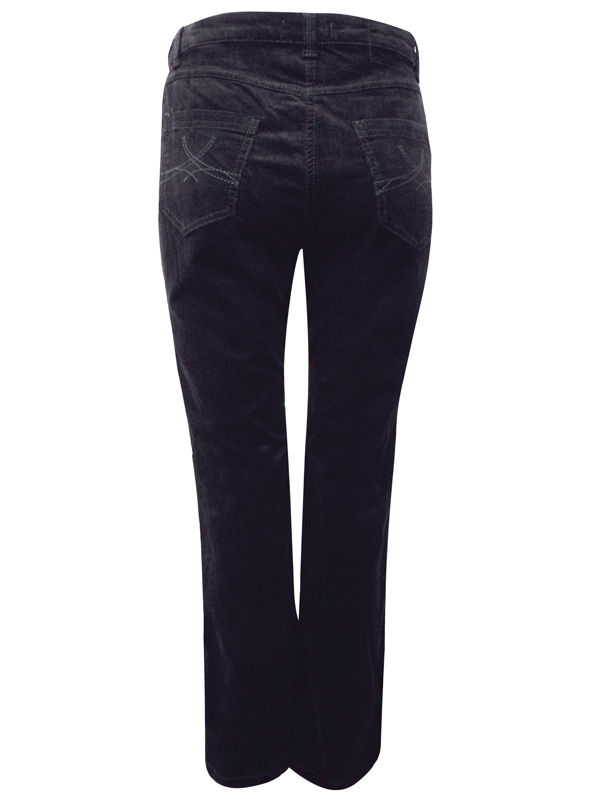 Marks and Spencer - - M&5 BLACK Cotton Rich Bootleg Corduroy Trousers ...