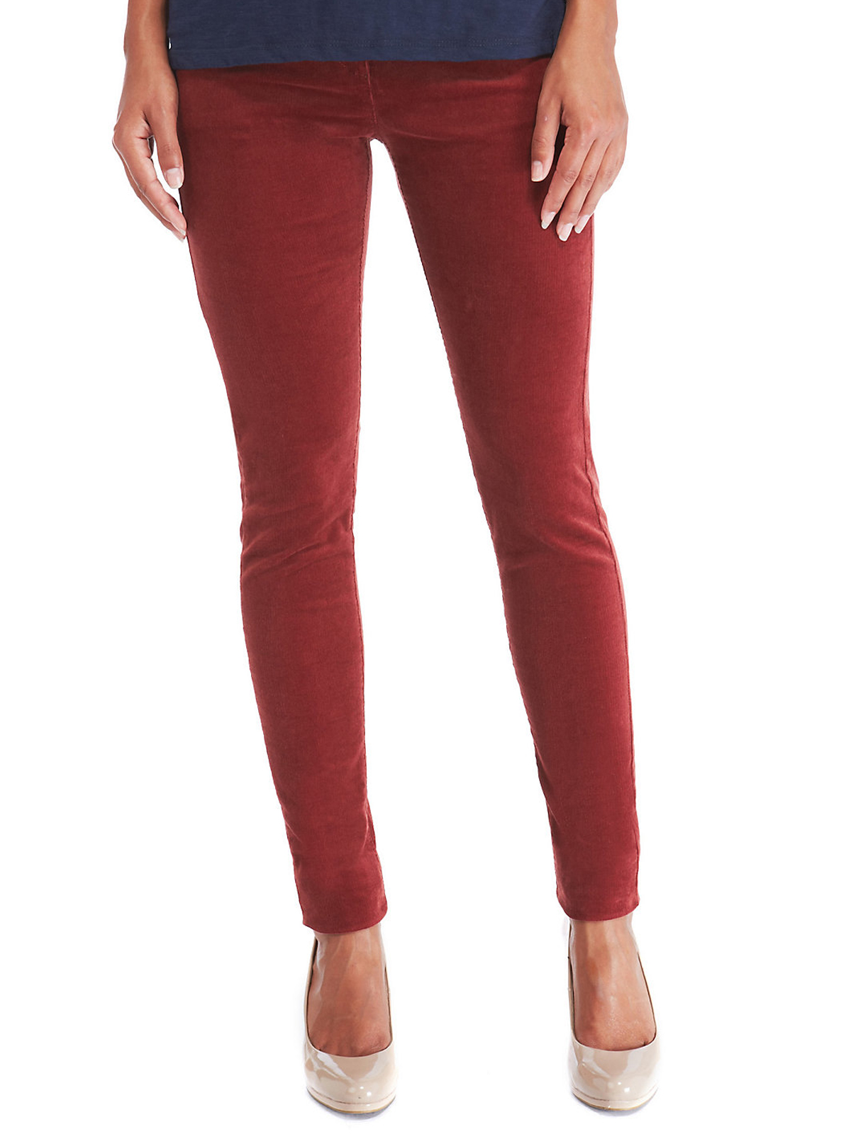 Marks and Spencer - - M&5 COGNAC Cotton Rich Corduroy Skinny Leg ...