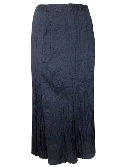 Marks and Spencer - - M&5 NAVY Crinkle Cotton Long Skirt - Size 14 to 16