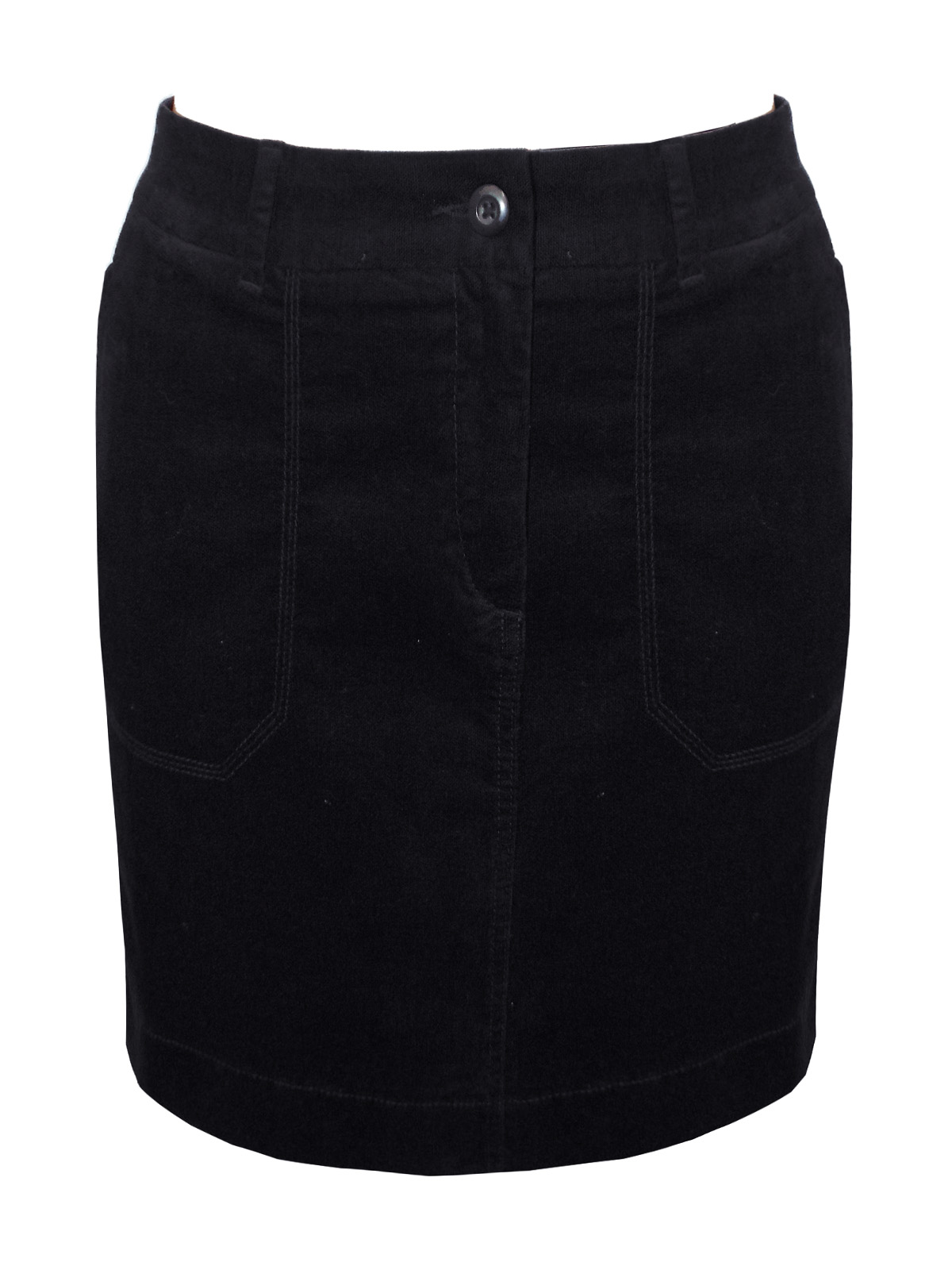 Marks and Spencer - - M&5 BLACK Cotton Rich Corduroy Mini Skirt - Plus ...