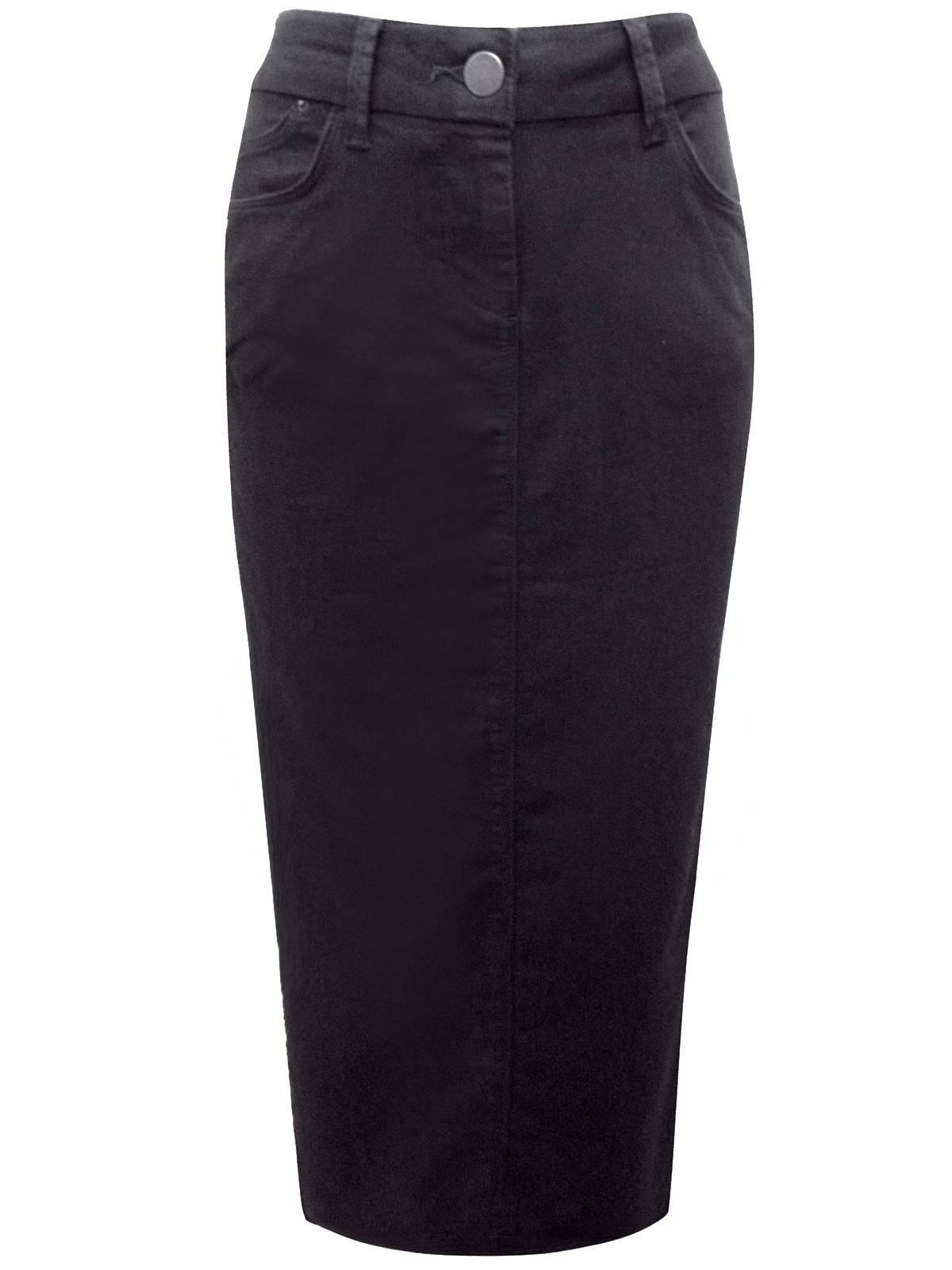 Marks and Spencer - - M&5 BLACK Cotton Rich Long Denim Skirt 39inches ...