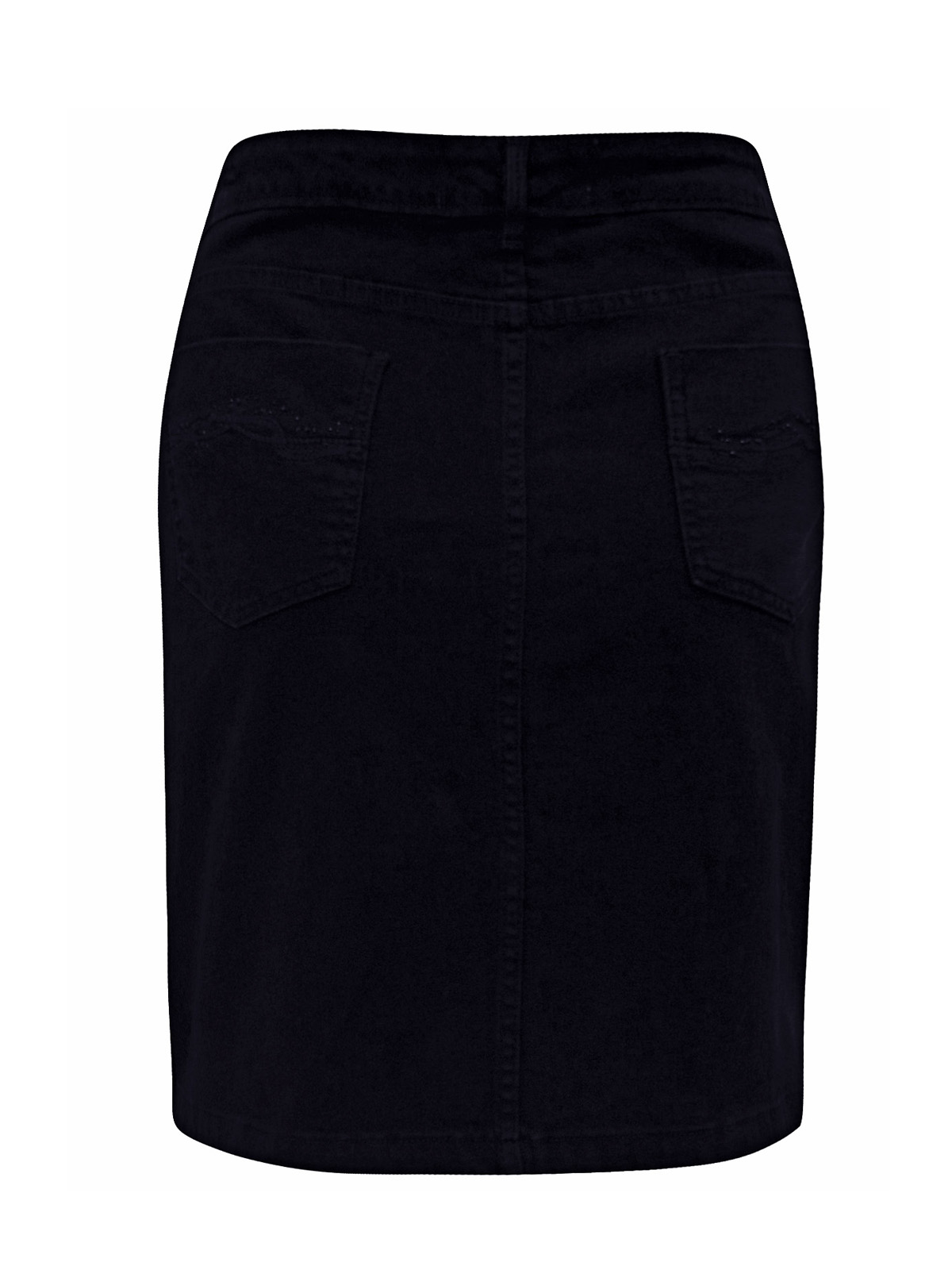 Marks and Spencer - - M&5 BLACK Cotton Rich Denim Pencil Skirt - Plus