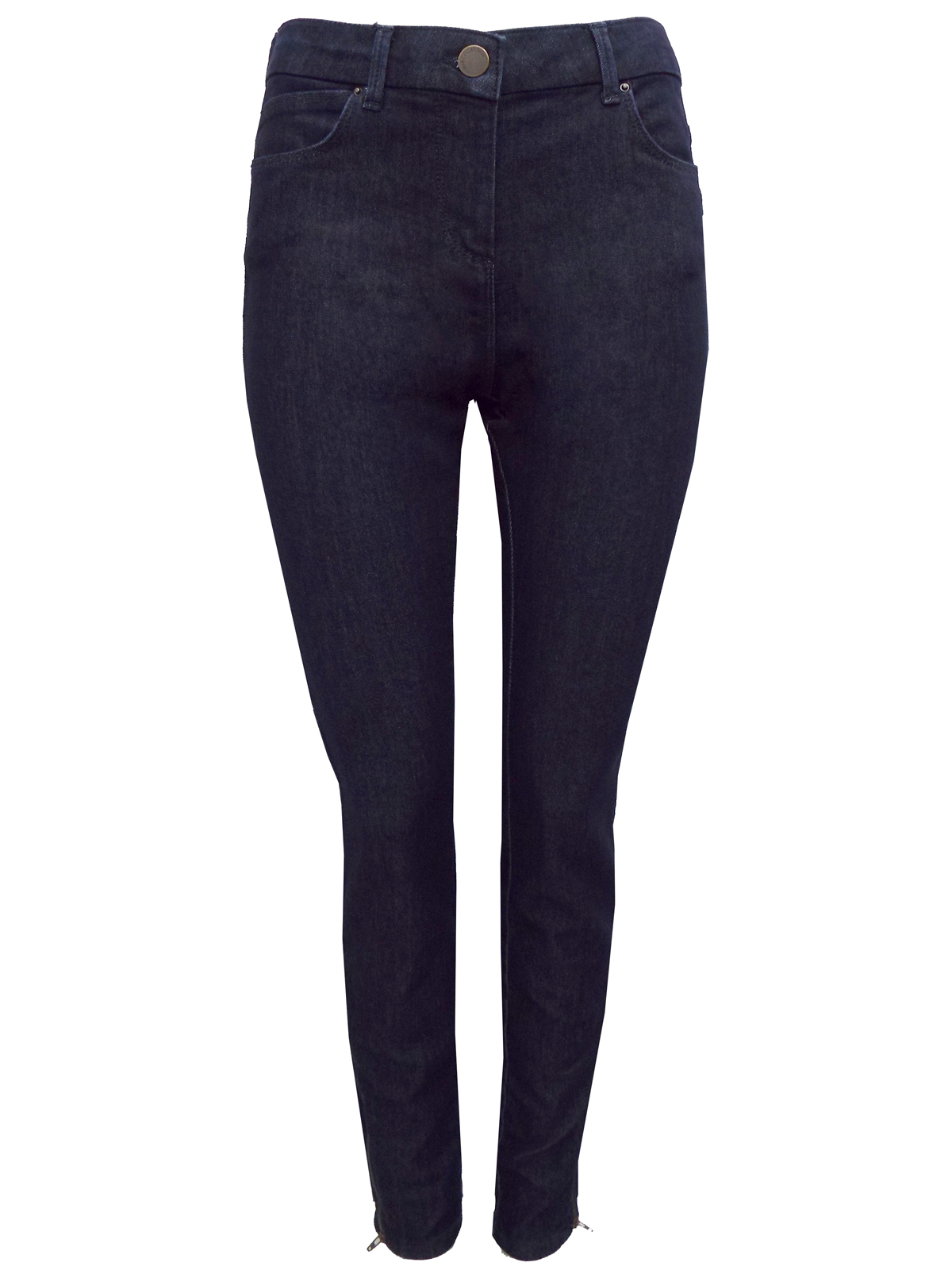 Marks and Spencer - - M&5 INDIGO Ankle Zipped Denim Jeggings - Size 12