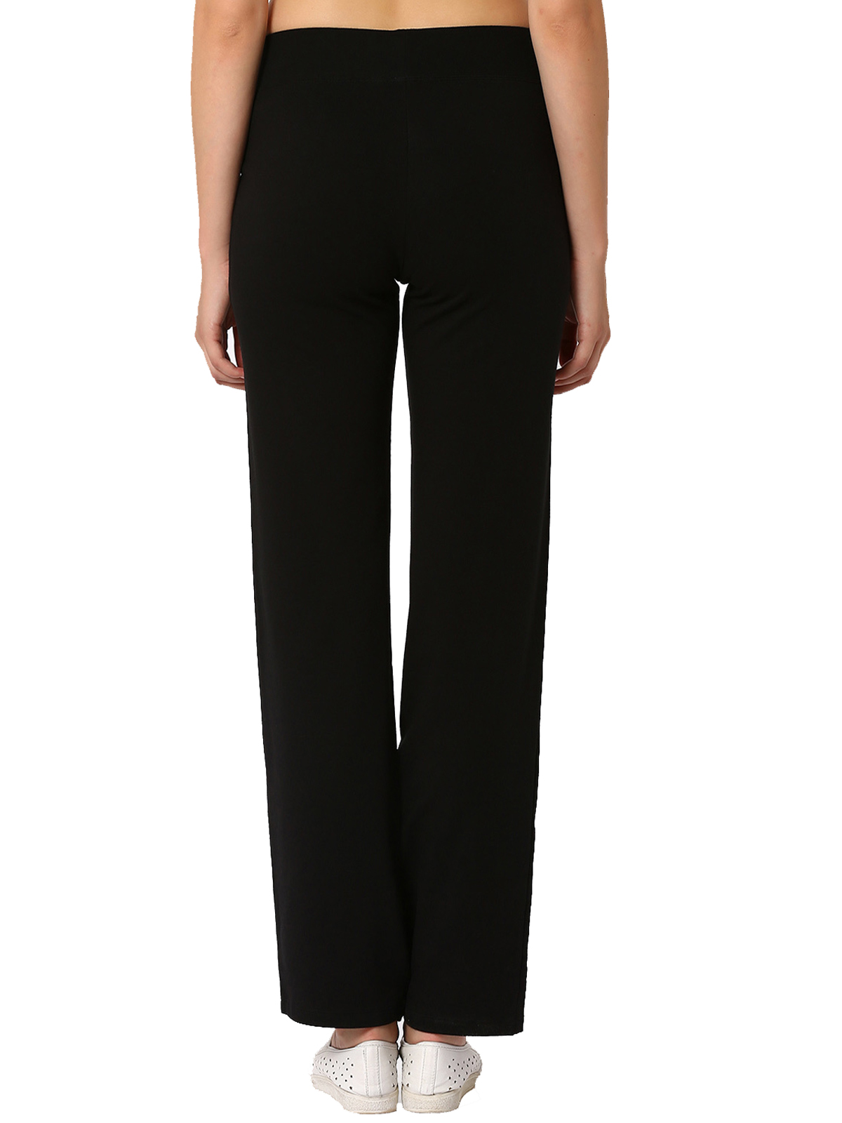 Marks and Spencer - - M&5 BLACK Stretch Cotton Rich Straight-Leg ...
