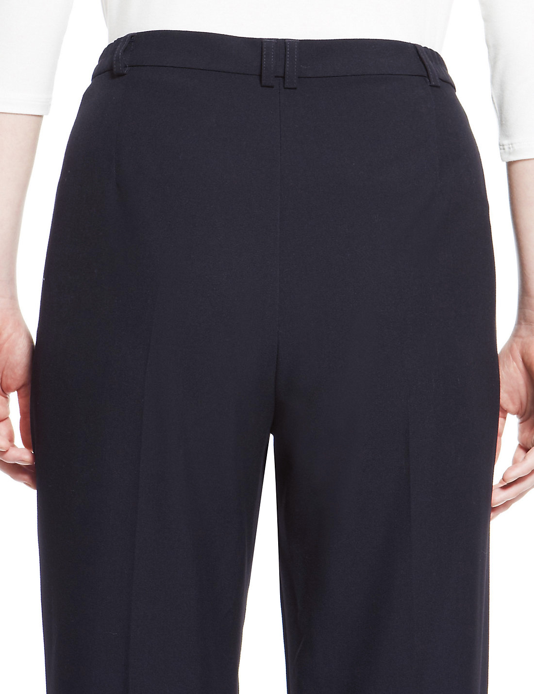 Marks and Spencer - - M&5 NAVY Straight Leg Trousers - Size 22 to 28