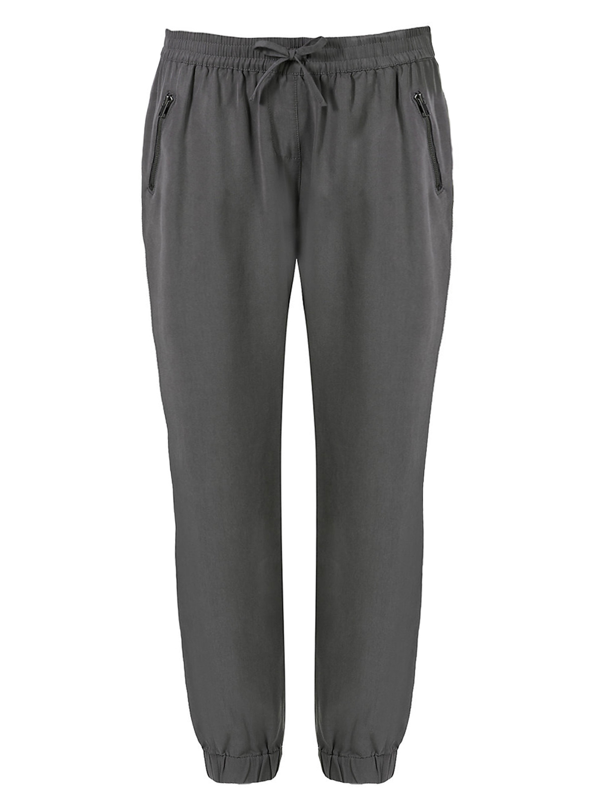 Marks and Spencer - - M&5 ASH-GREY Pull On Cuffed Joggers - Size 12 to 16