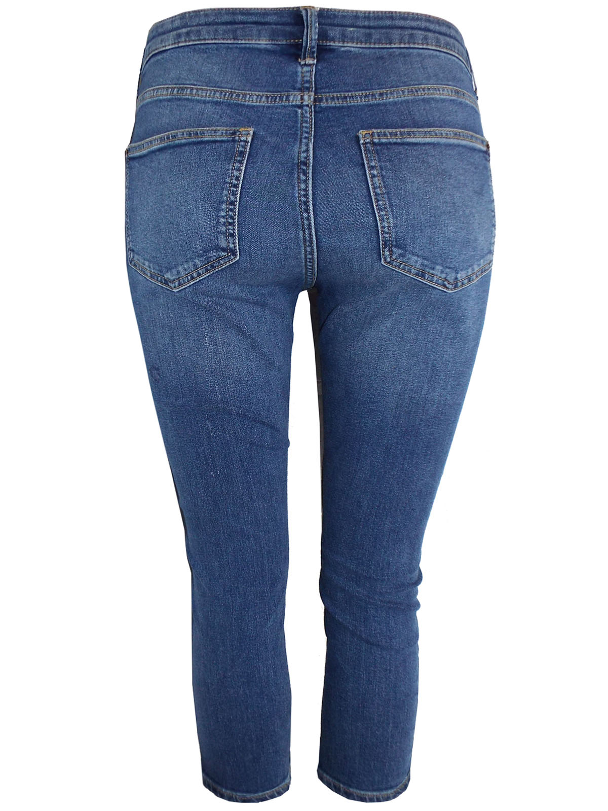 Marks and Spencer - - M&5 Bright INDIGO Mid Rise Cropped Super Skinny ...