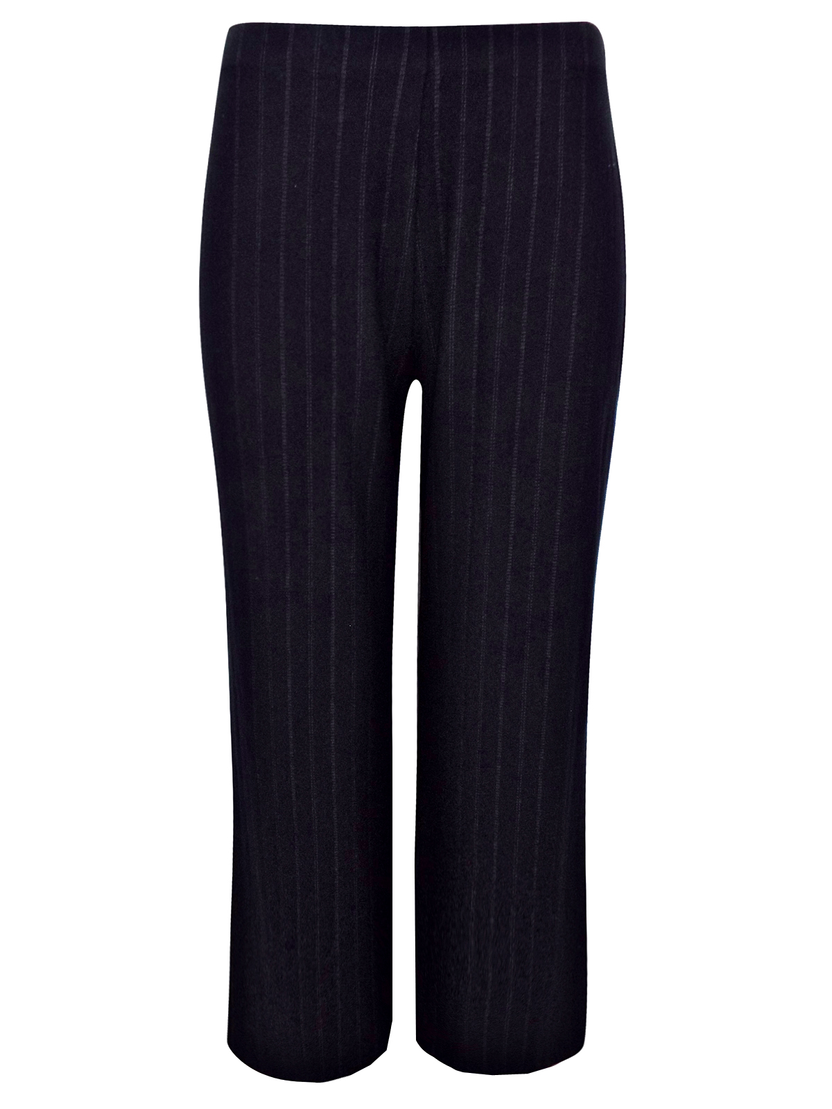 Marks and Spencer - - M&5 BLACK Pinstripe Wide Leg Trousers - Size 12 to 18