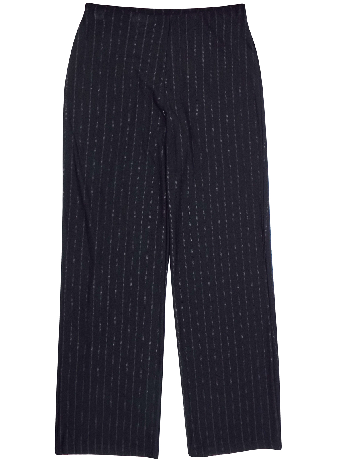 Marks and Spencer - - M&5 BLACK Pinstripe Wide Leg Trousers - Size 12 to 18