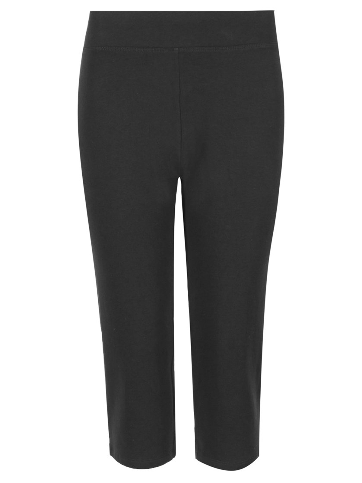 Marks and Spencer - - M&5 BLACK Cotton Rich Cropped Joggers - Size 6 to 8