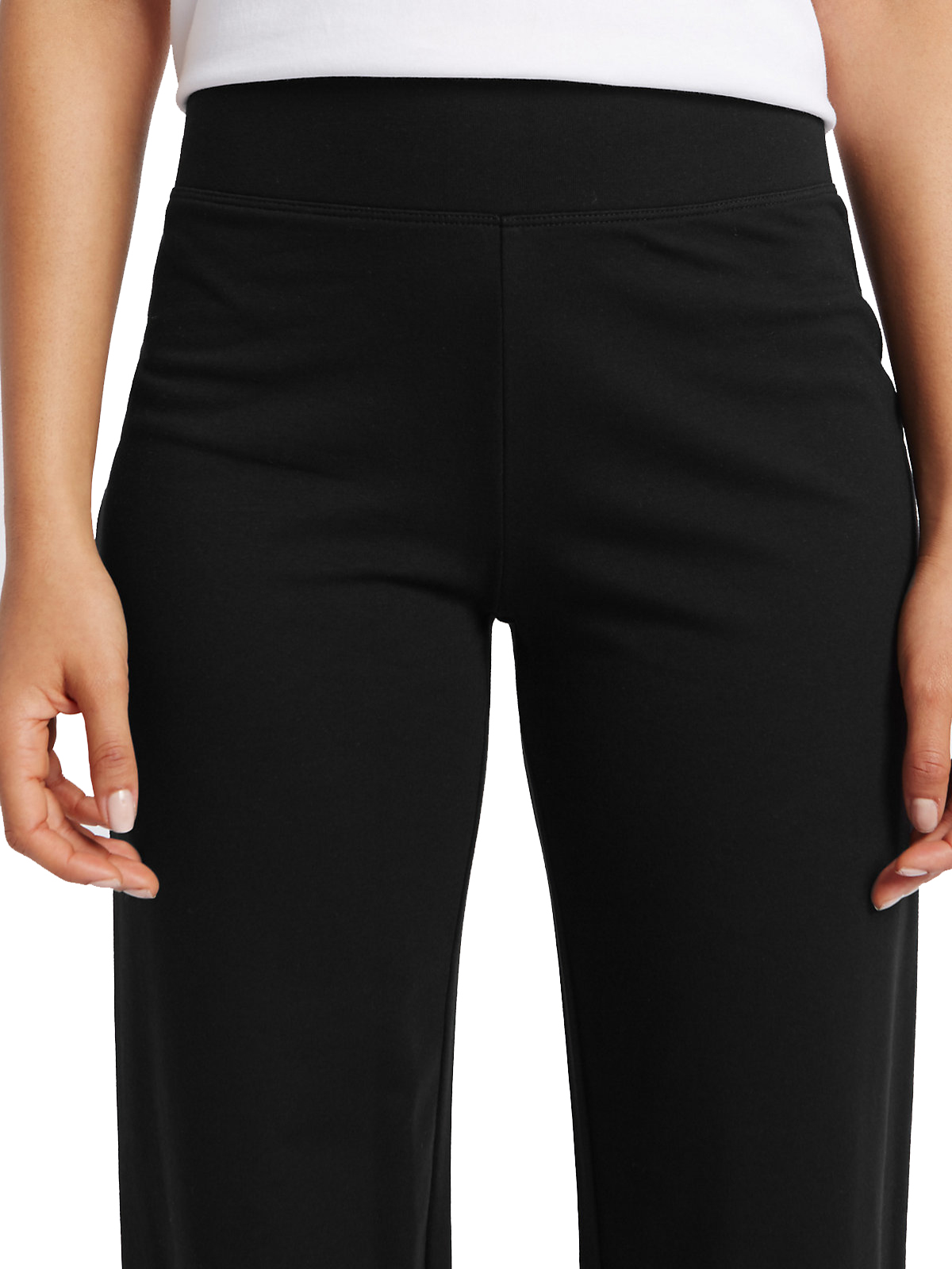 Marks and Spencer M&5 BLACK Cotton Rich Straight Leg Joggers Size 18