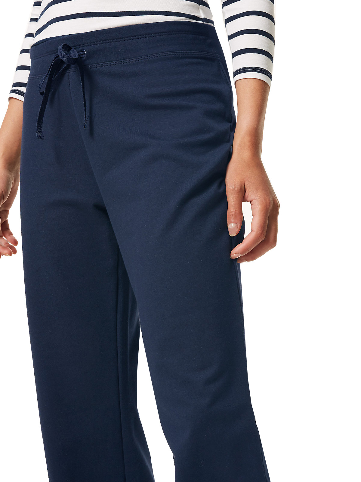 Marks and Spencer - - M&5 NAVY Cotton Rich Straight Leg Joggers - Size ...