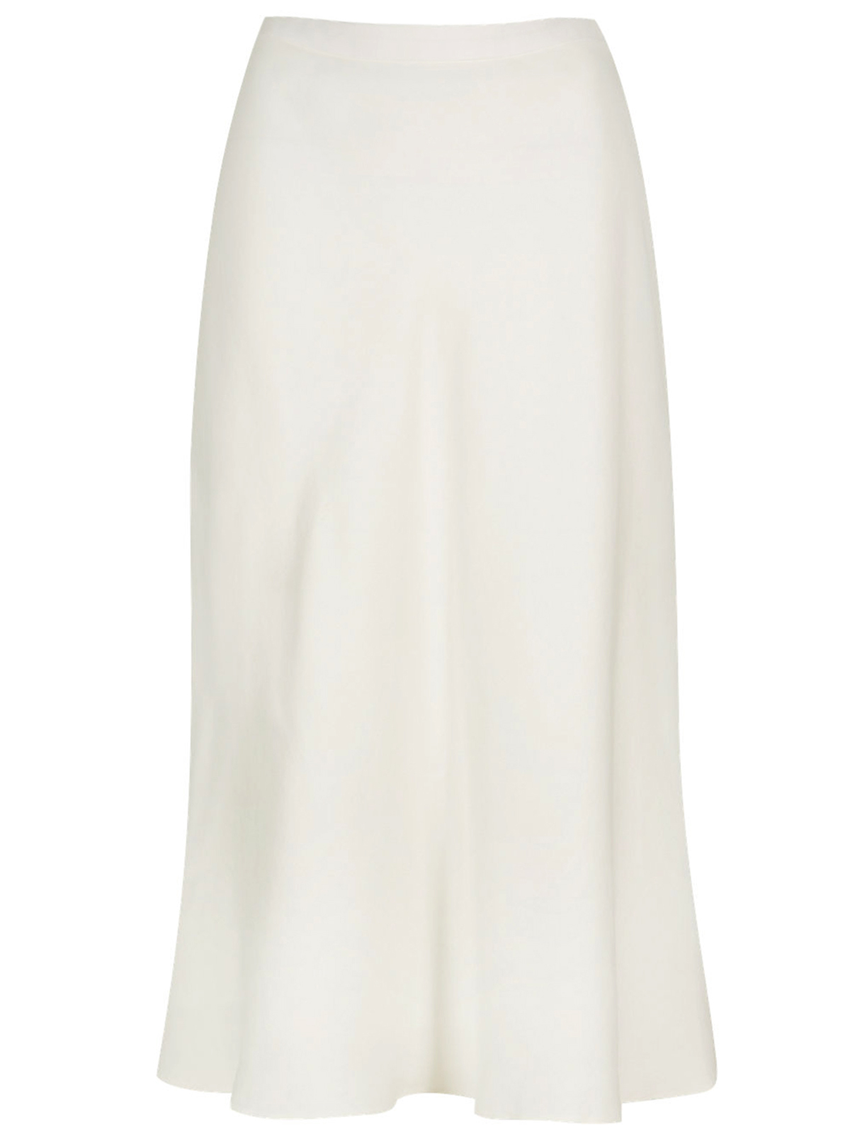 Marks and Spencer - - M&5 IVORY Linen Blend A-Line Skirt - Size 14