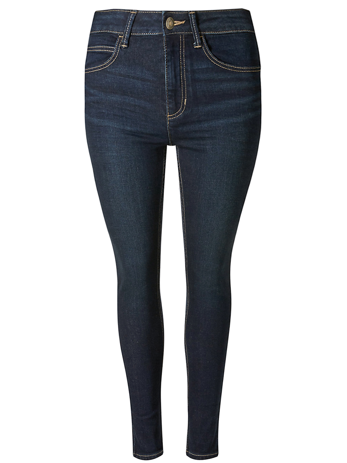 Marks and Spencer - - M&5 DARK-INDIGO Mid Rise Super Skinny Leg Jeans ...