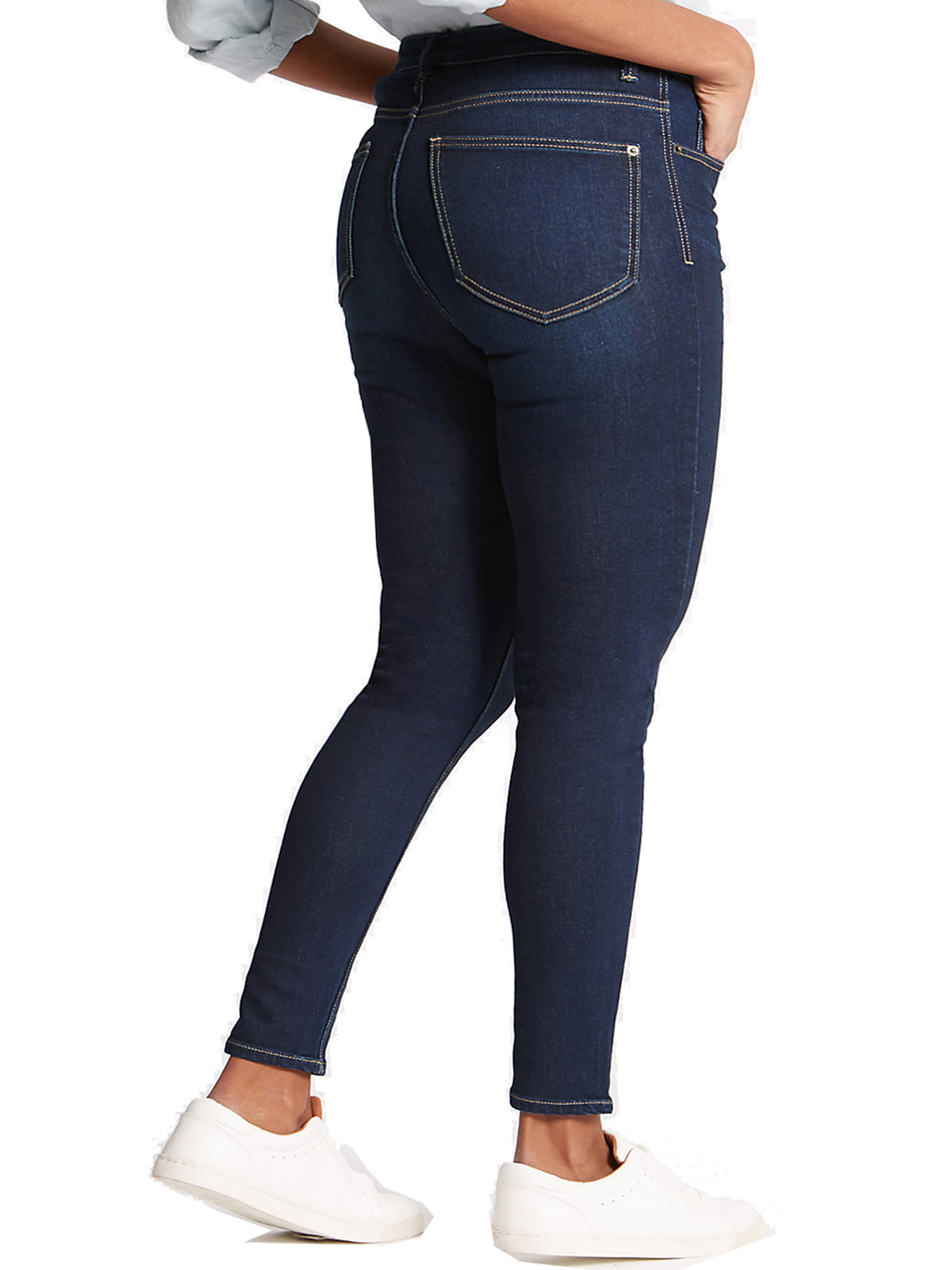 Marks and Spencer - - M&5 DARK-INDIGO Mid Rise Super Skinny Leg Jeans ...