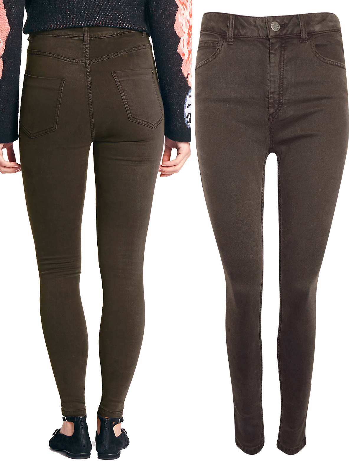 Marks and Spencer - - M&5 CHOCOLATE Mid Rise Super Skinny Jeans - Size ...