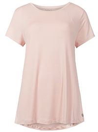 LIGHT-ROSE Quick Dry Round Neck Short Sleeve Top - Size 10 to 20