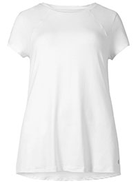 WHITE Quick Dry Round Neck Short Sleeve Top - Size 10 to 20