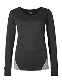 GREY Jaspe Quick Dry Long Sleeve Top - Size 10 to 16