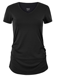 M&5 BLACK Maternity Quick Dry Sports Top - Size 10 to 24