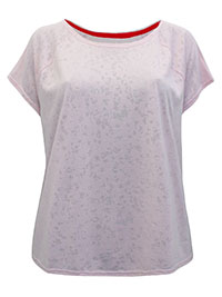BLUSH Scoop Neck Layering Burnout Top - Size 8 to 24