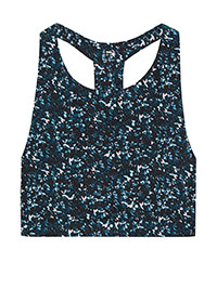 NAVY Printed Racer Back Cropped Vest Top - Plus Size 12 to 20