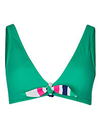 M&5 GREEN Non-Wired Plunge Bikini Top - Size 6 to 24