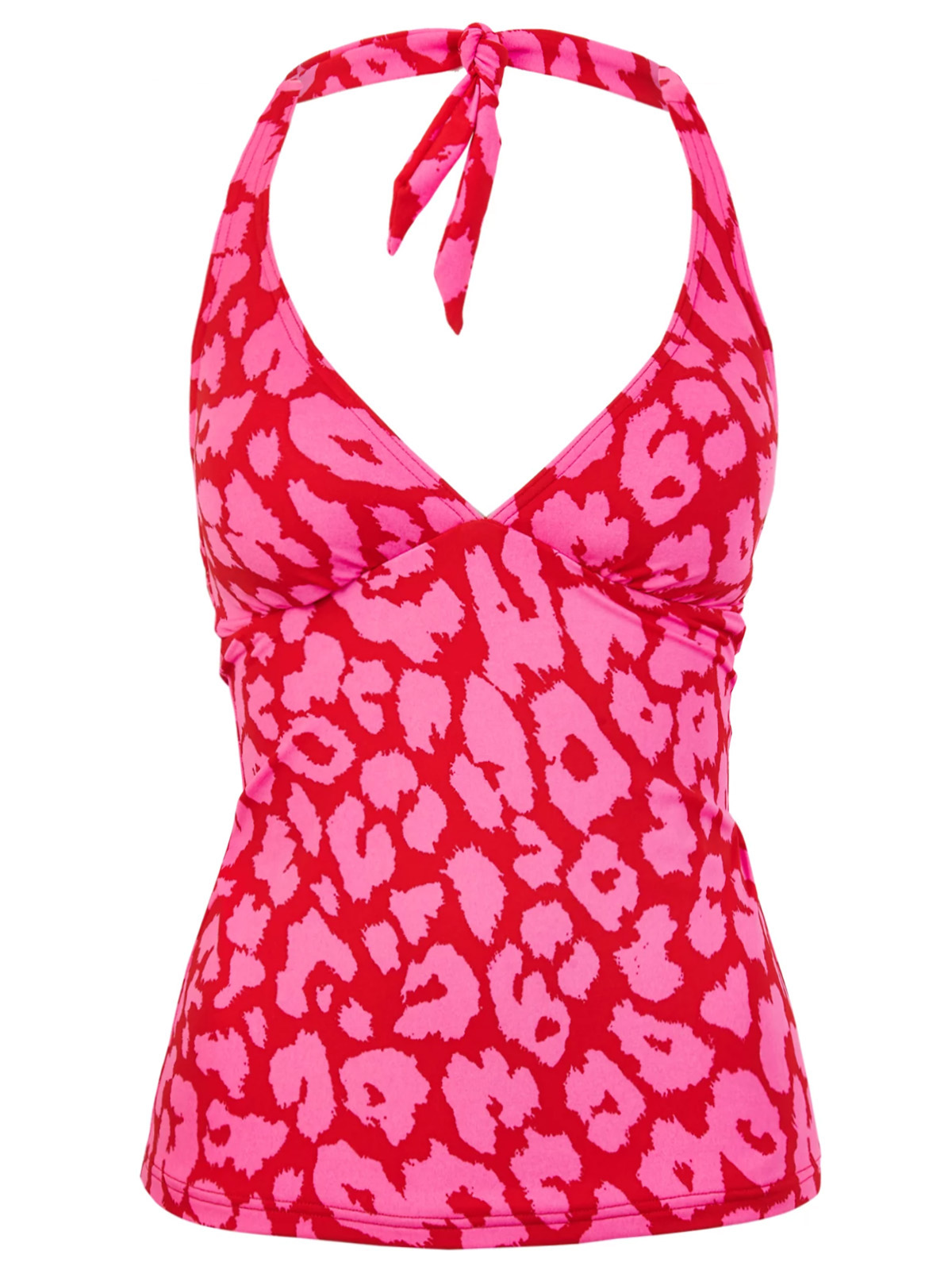 Marks and Spencer M&5 PINK Animal Print Halter Neck Tankini Top