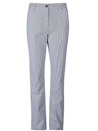 NAVY Striped Straight Leg Trousers - Size 8 to 22