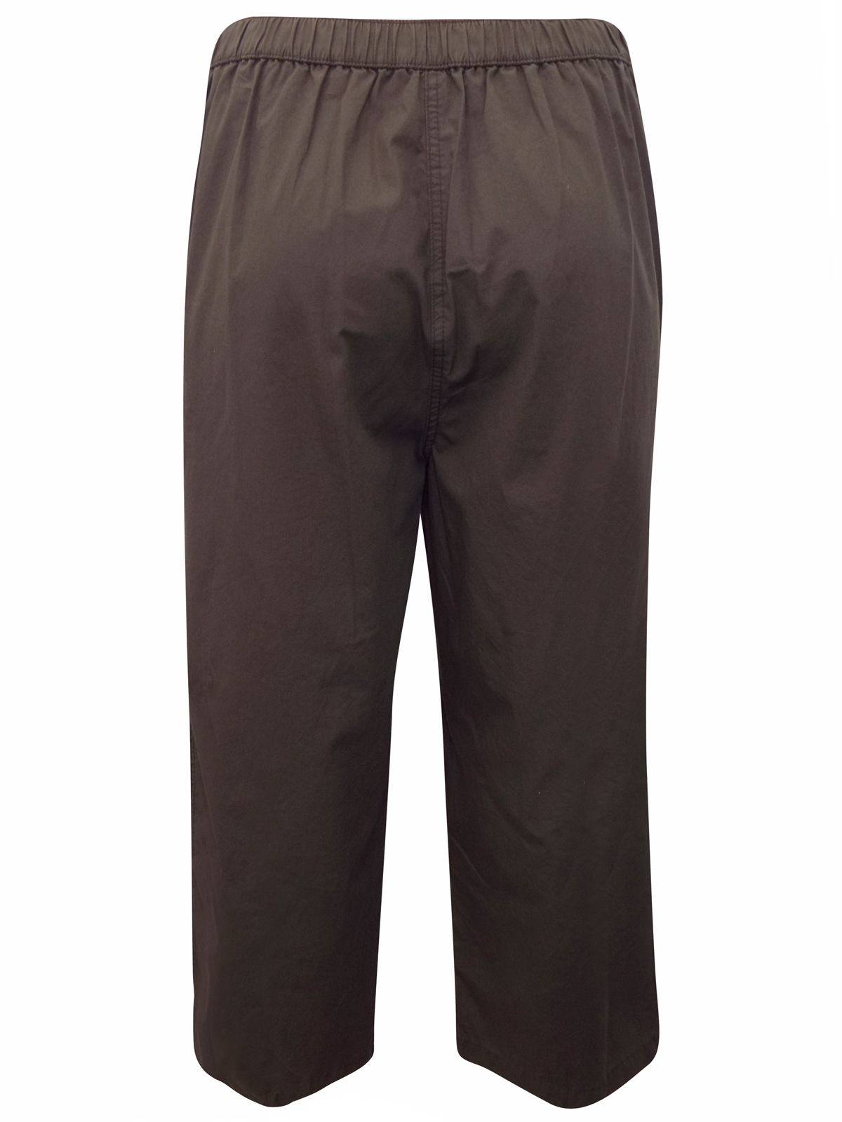 Marks and Spencer M&5 CHOCOLATE Pure Cotton Cropped Trousers Size