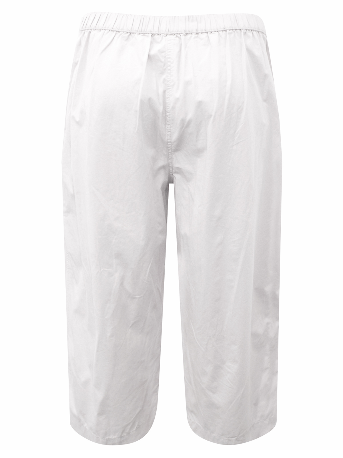 Marks and Spencer M&5 WHITE Pure Cotton Cropped Trousers Size 18