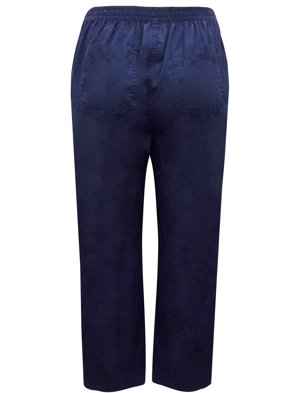 Marks and Spencer M&5 NAVY Pure Cotton Drawstring Trousers Size