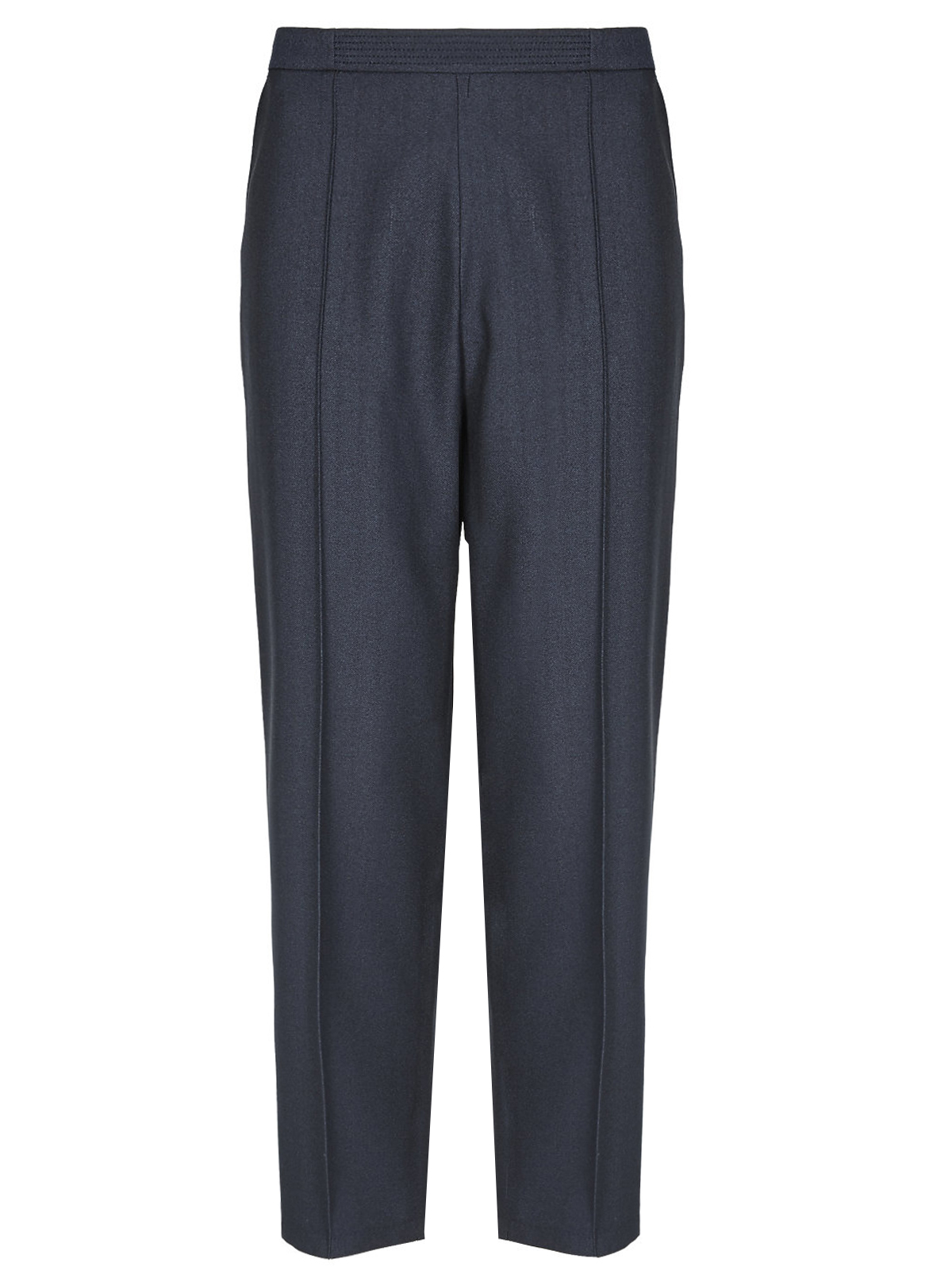 Marks and Spencer - - M&5 NAVY Textured Pull On Trousers - Size 8