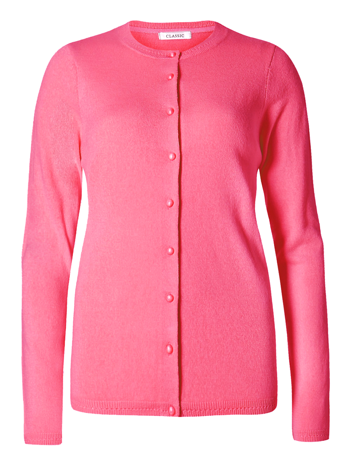 Marks and Spencer - - M&5 BRIGHT-ROSE Cashmilon Pearl Effect Button ...