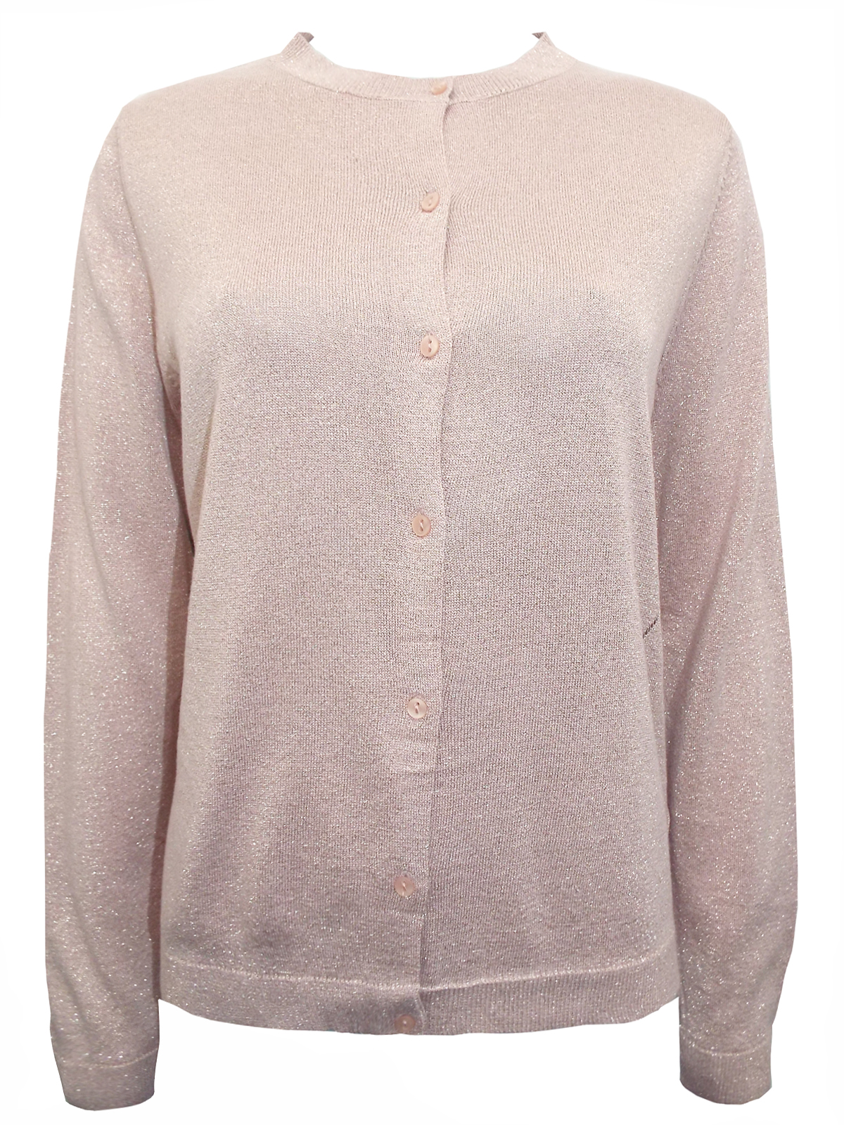 Marks and Spencer M&5 BLUSH Metallic Button Through Cardigan with