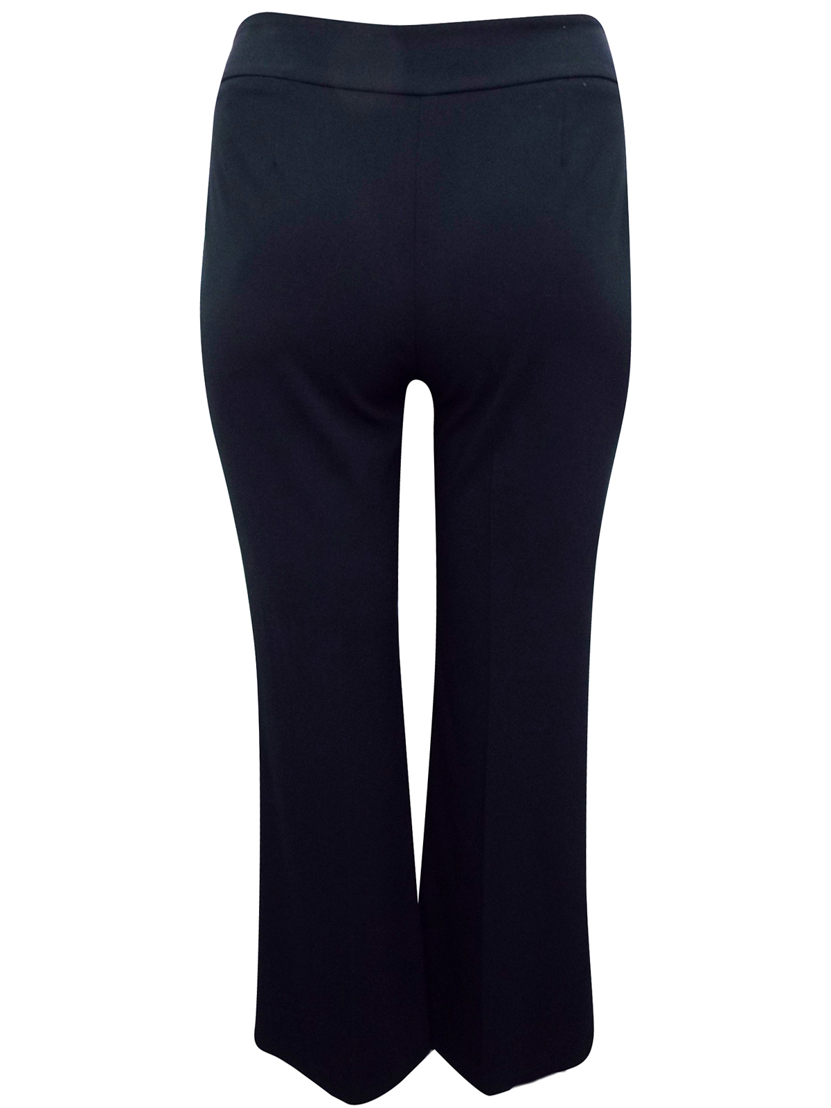 Marks and Spencer - - M&5 BLACK Flat Front Bootleg Trousers - Size 14 to 20