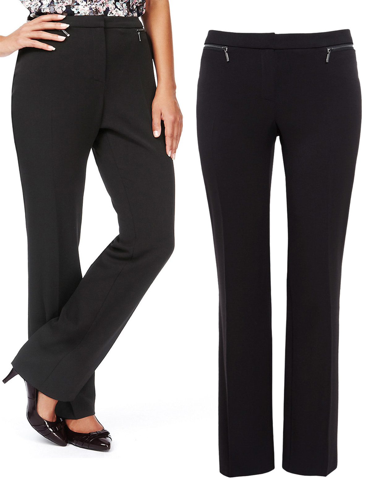 marks-and-spencer-m-5-black-2-way-stretch-straight-leg-zip-pockets