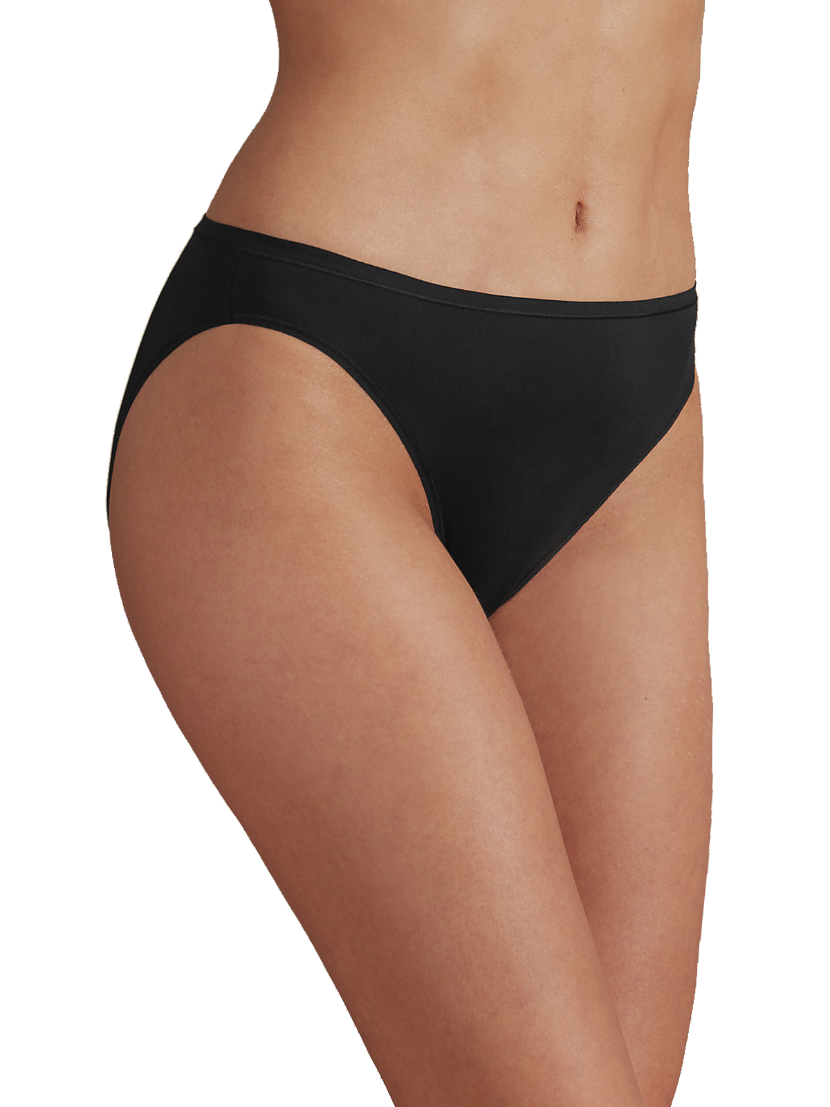 Marks and Spencer M&5 BLACK No VPL Microfibre High Leg Knickers