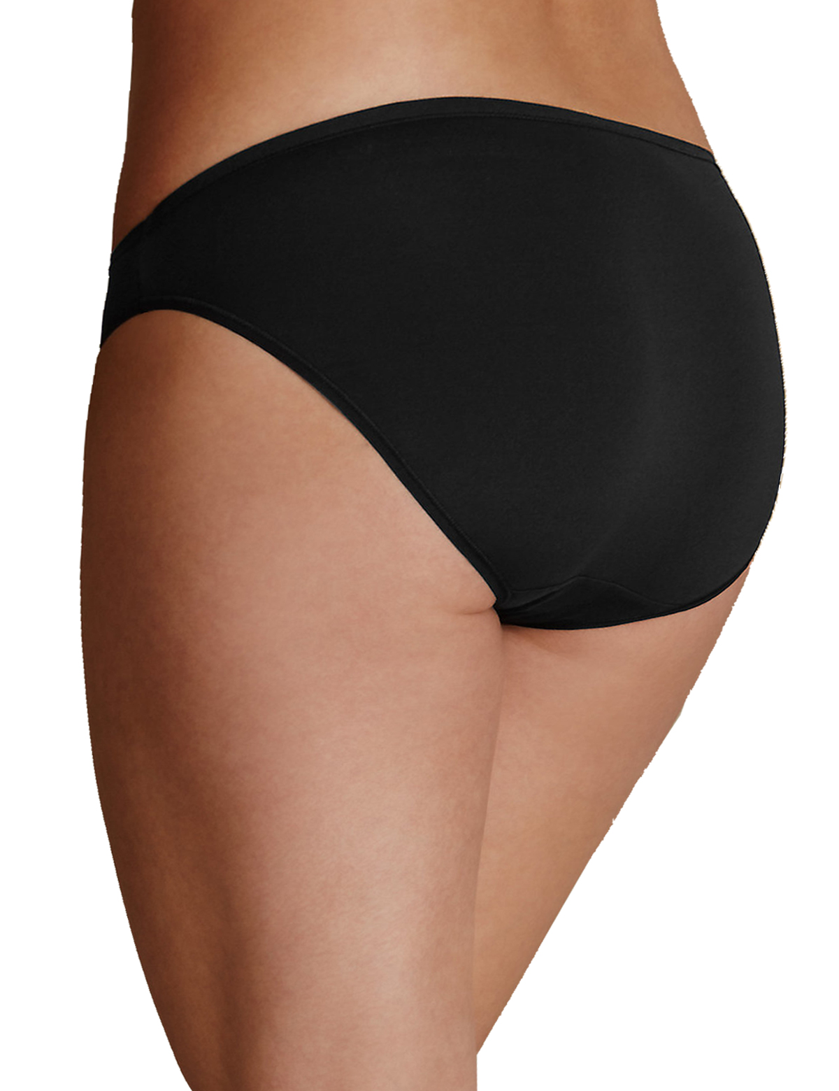Marks and Spencer M&5 BLACK No VPL Microfibre High Leg Knickers