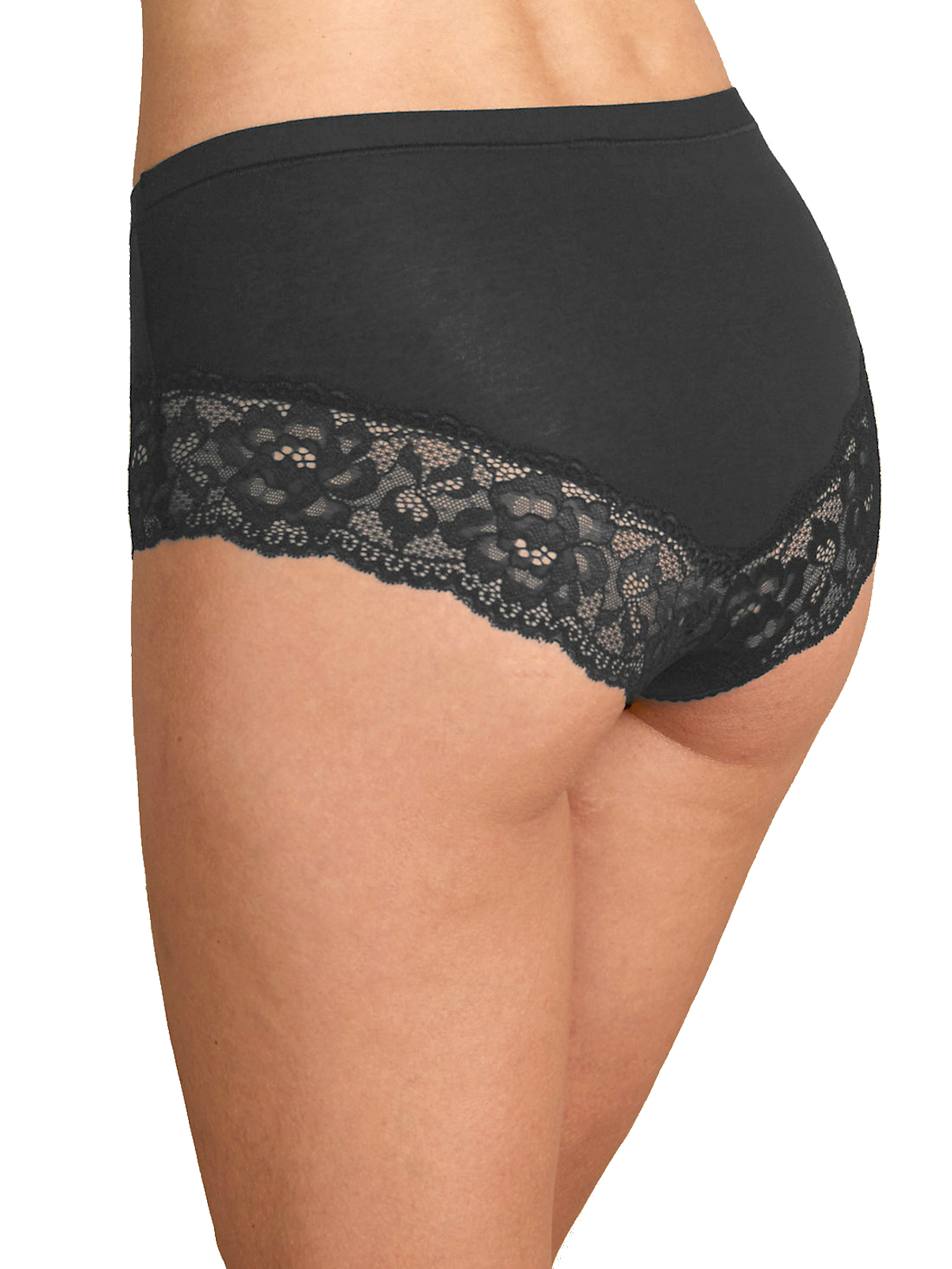 Marks and Spencer M&5 BLACK Cotton Rich High Waist Brazilian