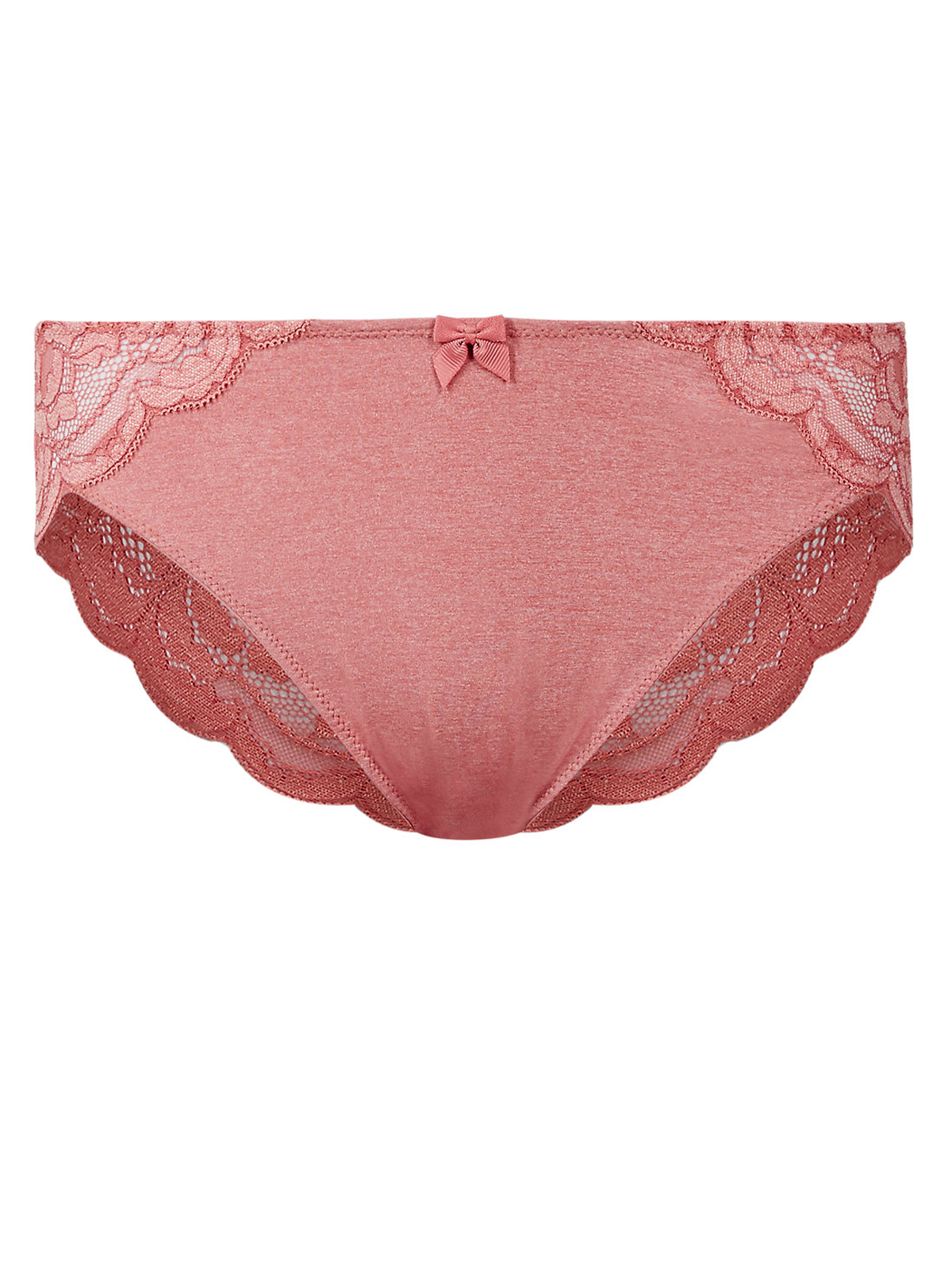Marks and Spencer M&5 DUSKYPINK Ornate Lace High Leg Knickers