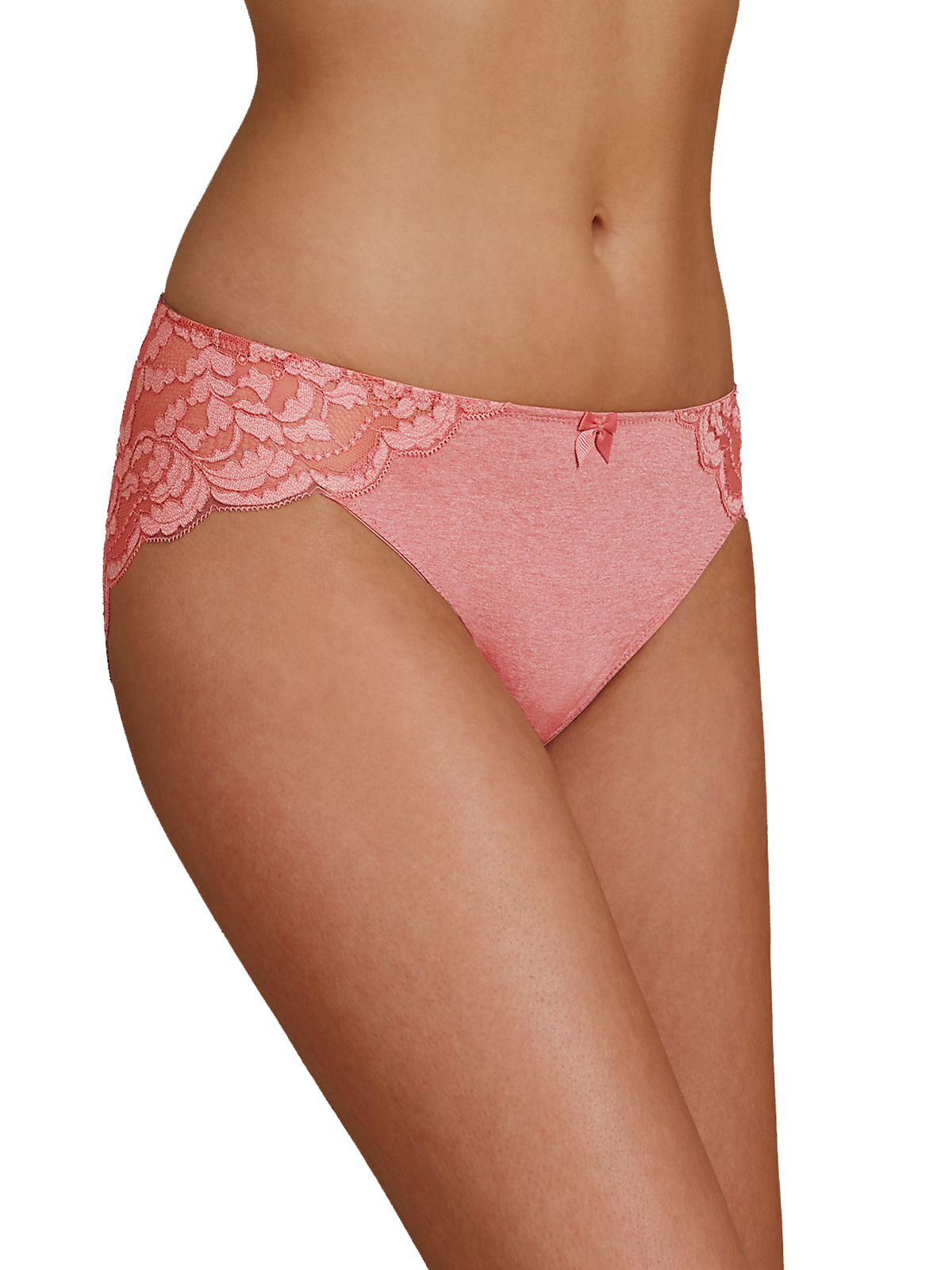 Marks and Spencer M&5 DUSKYPINK Ornate Lace High Leg Knickers
