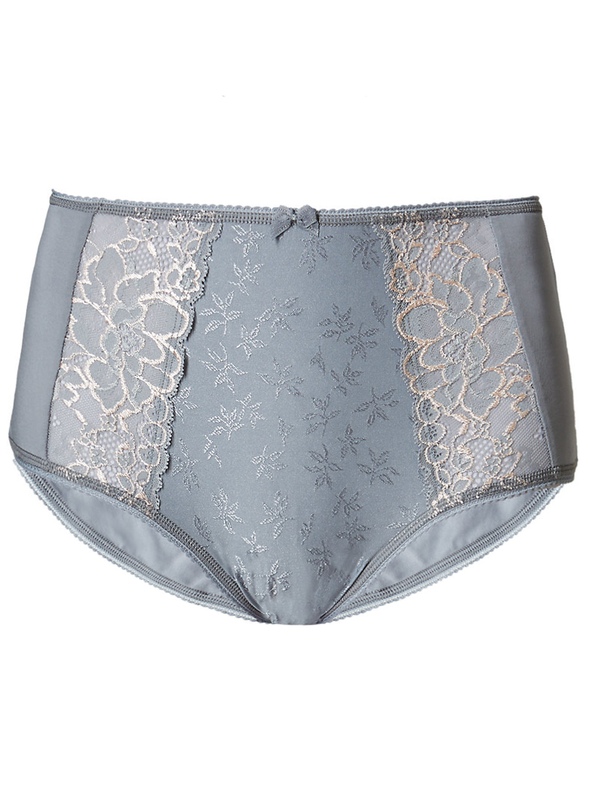 Marks and Spencer - - M&5 GREY Jacquard Lace High Rise Full Briefs ...