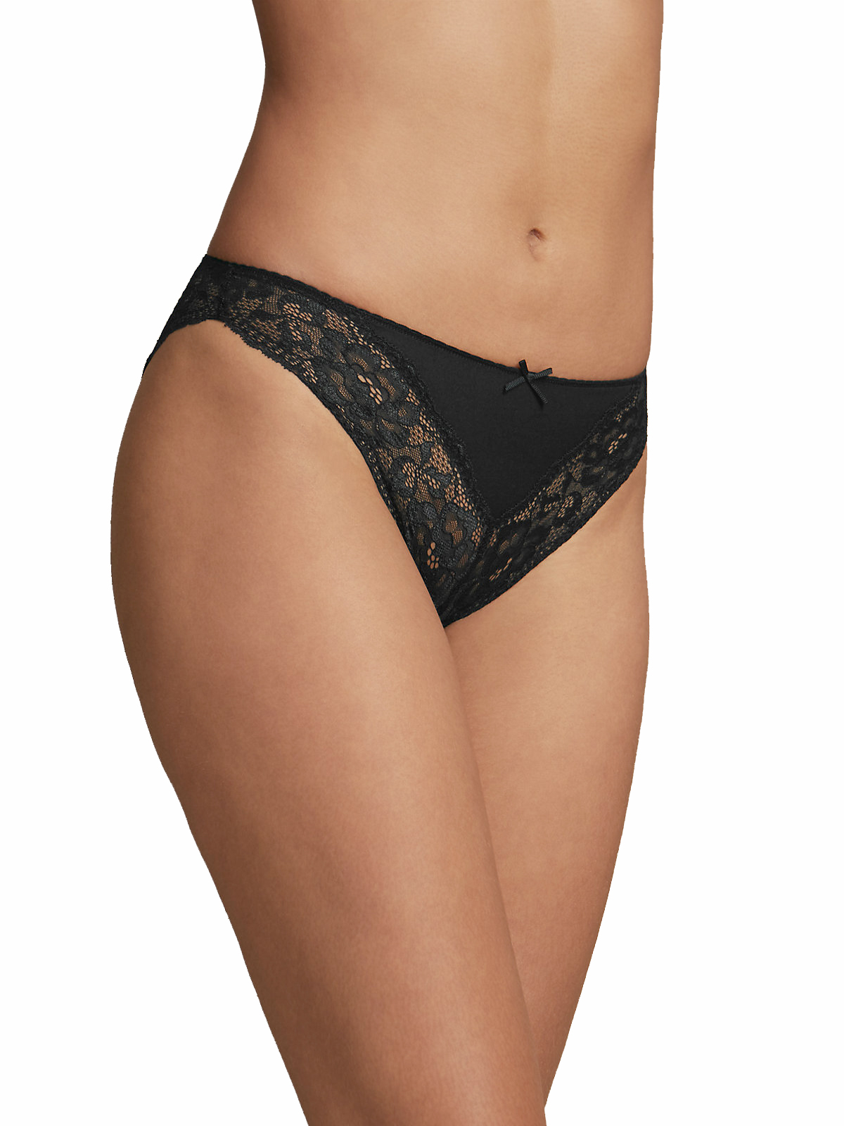 Marks and Spencer M&5 BLACK Lace High Leg Brazilian Knickers Size