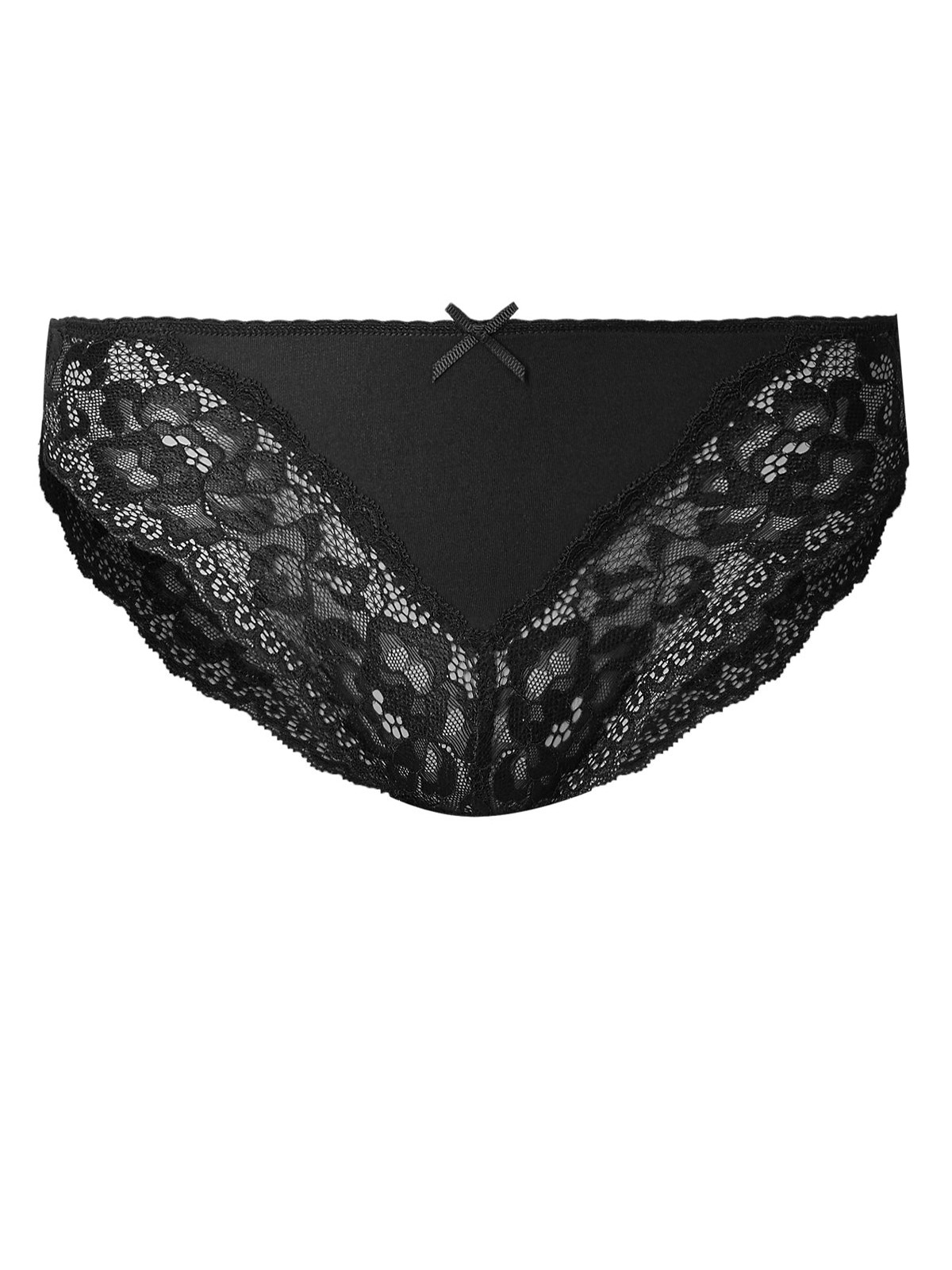 Marks and Spencer - - M&5 BLACK Lace High Leg Brazilian Knickers - Size ...