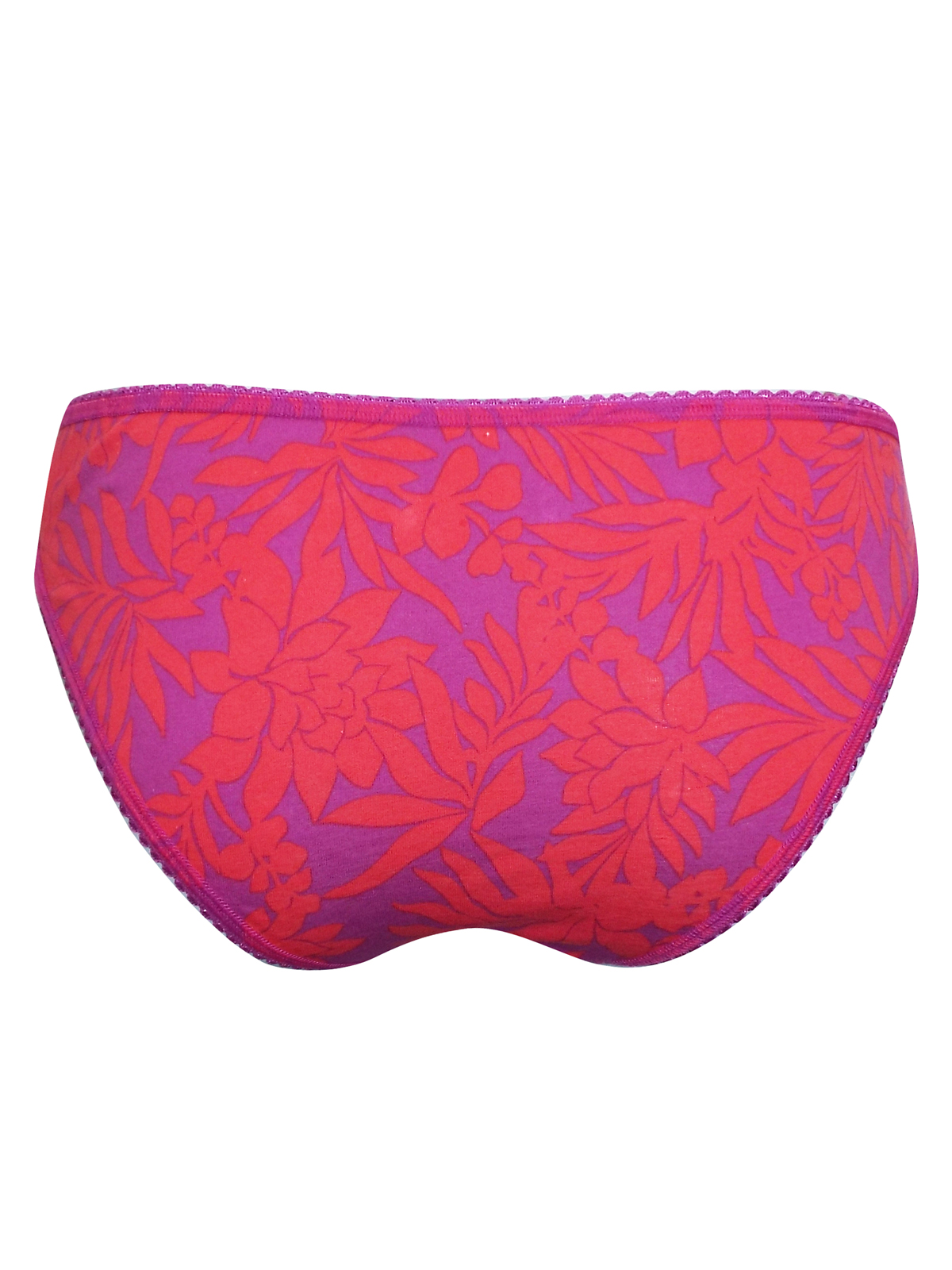 Marks and Spencer M&5 CORAL Printed Low Rise Bikini Knickers Size