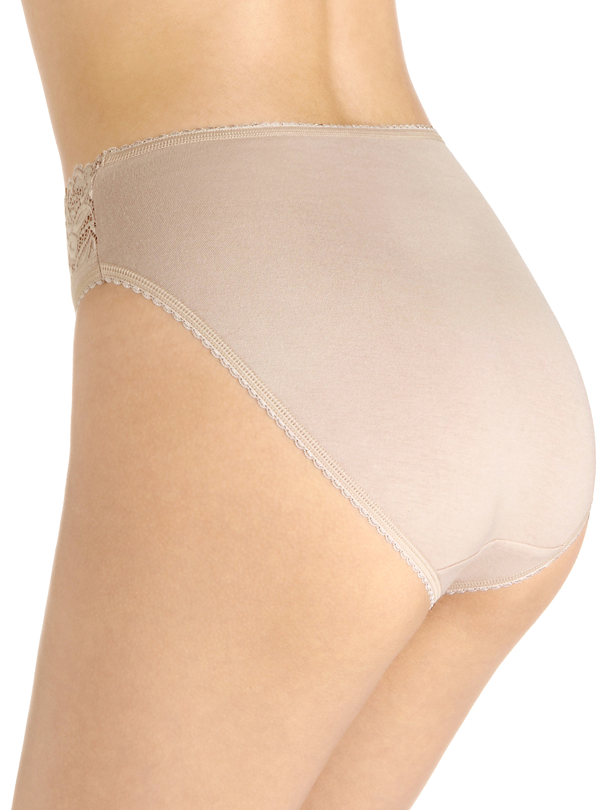 Marks and Spencer M&5 FAWN 5Pack Lace High Leg Knickers Size 8 to 20